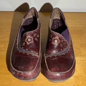 L’artiste Spring step Clogs Slip on Shoes flower design size 39